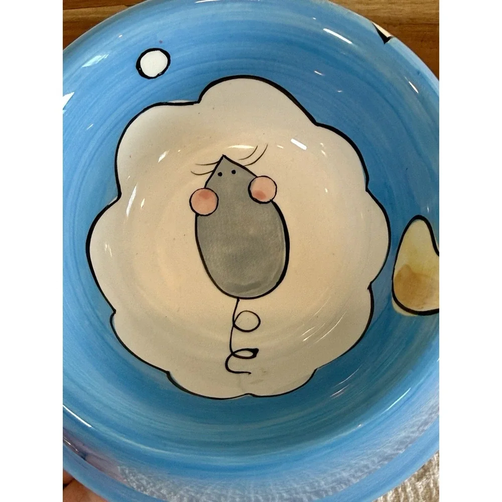 Hausenware Mary Jane Mitchell Ceramic Cat Bowl